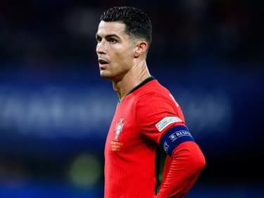 Cristiano Ronaldo lors du quart de finale de l'Euro Portugal-France le 5 juillet 2024 à Hambourg