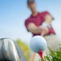 golfer hitting ball