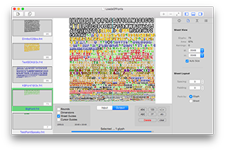 Lots of Glyphs on a single Sheet.