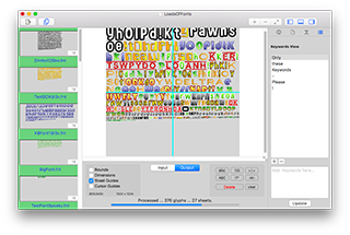 Keywords - removes unused glyphs... New Size: 1024 x 1024