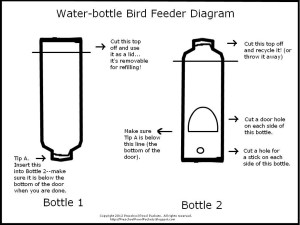 Water Bottle Bird Feeder Instructions