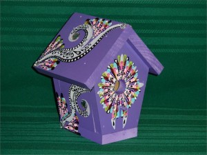 Hand Painted Wooden Bird Houses