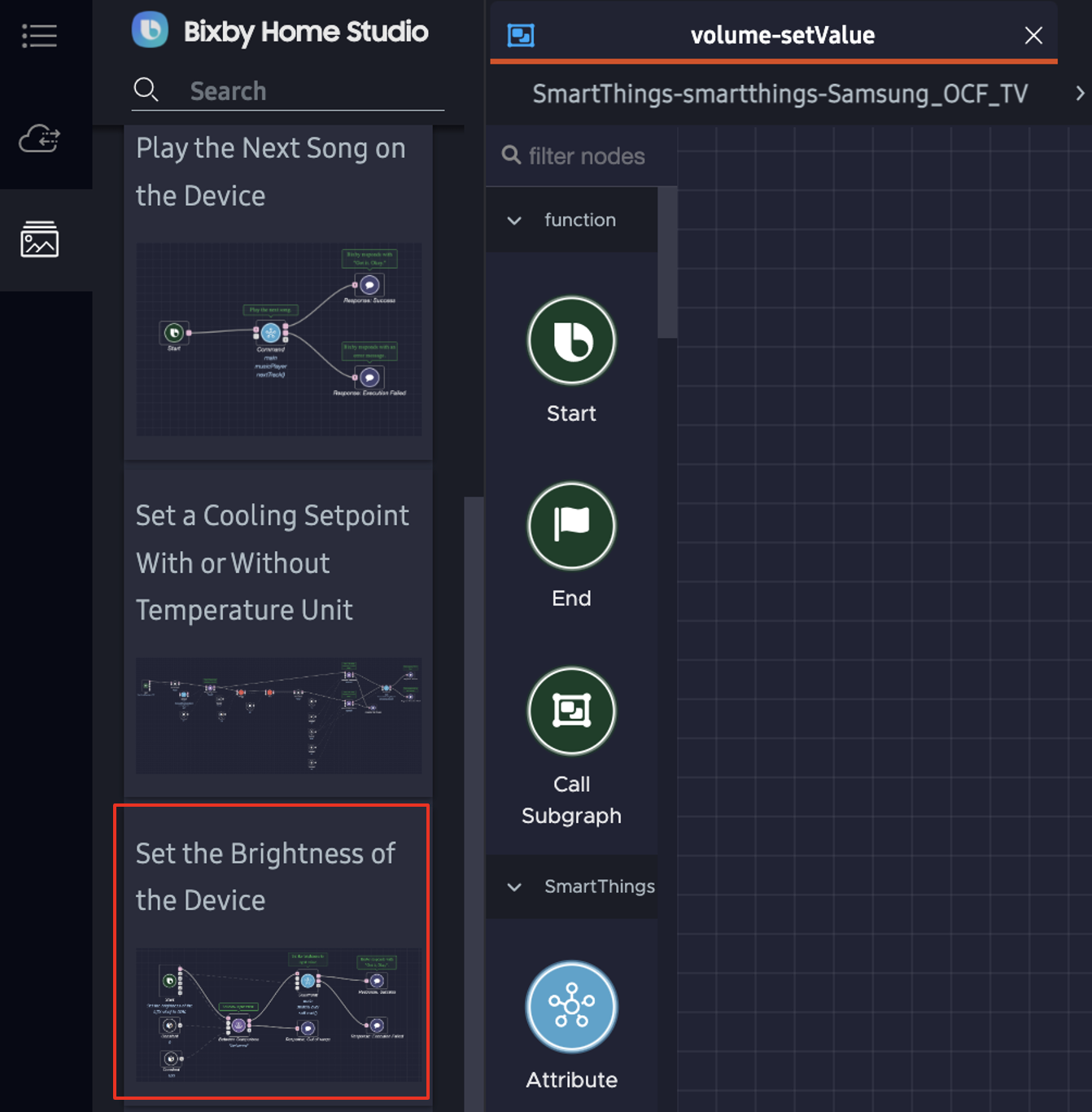 Set the Brightness of the Device sample graph highlighted