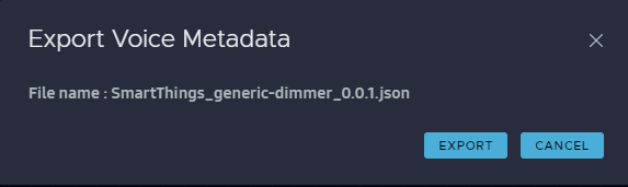Exporting Voice Metadata File