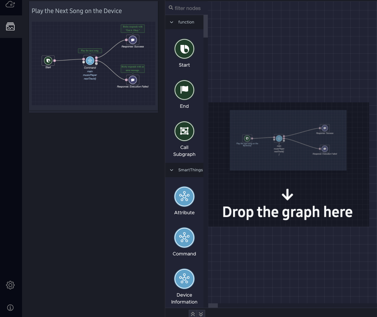 Filtering Sample Graphs by searching