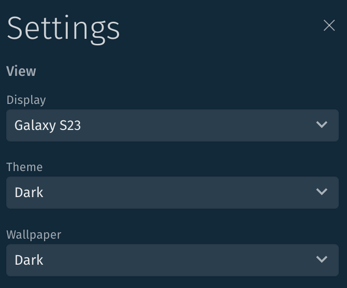 Simulator Setting tab