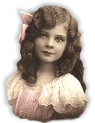 niña vintage en formato png