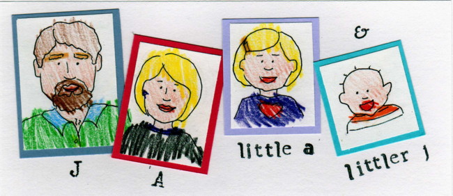 J, A,  little a, and littler j