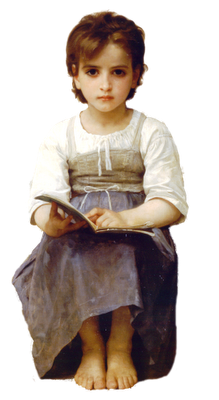 niña vintage de Bouguereau con alas