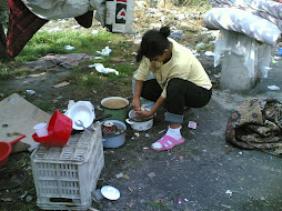 washing the dishes