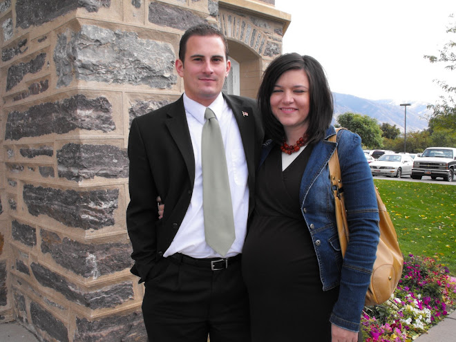 Matt & Andrea Hess at the Logan UT temple,  2008  (Ernie still in oven)