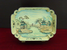 Oriental tray with chinese motifs