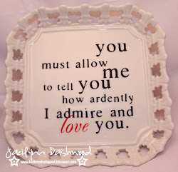 Mr. Darcy quote cake stand