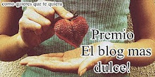 PREMIO EL BLOG MÁS DULCE