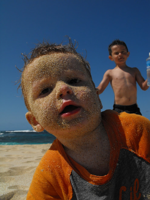 Ernie becomes one with the beach