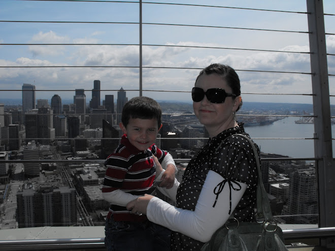 Mom & Jack on top of the Space Needle.  Seattle, WA