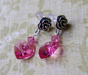 Rose & Heart Silver Drops