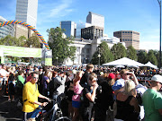 The 26.3628 Mile Denver Marathon Finish Line (denver marathon )