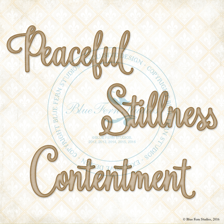 Peaceful, Stillness, Contentment