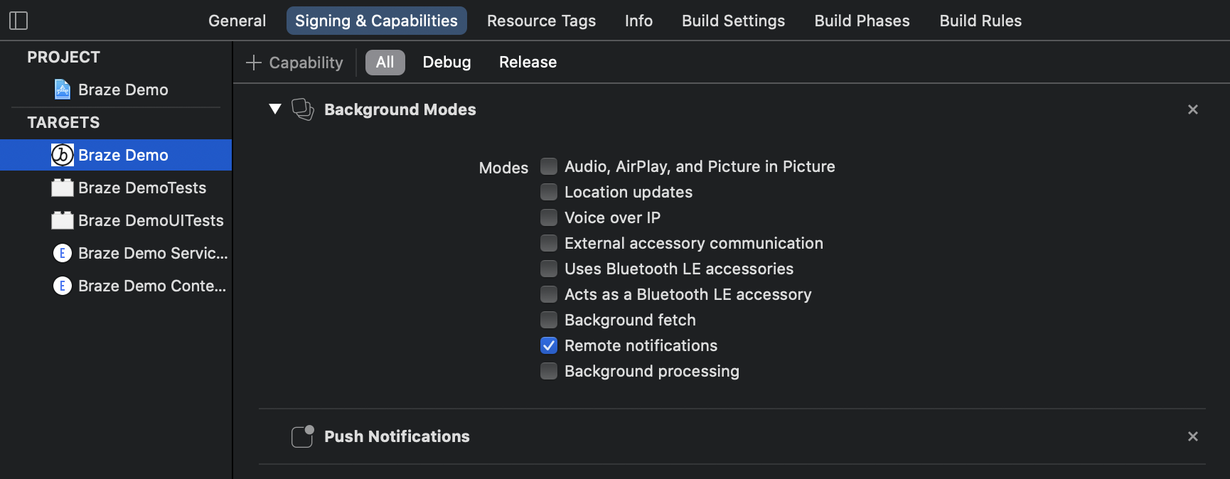 Signing & Capabilities