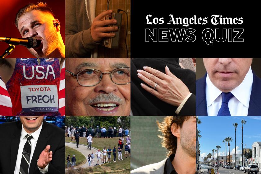 A collection of photos from this week's news quiz.