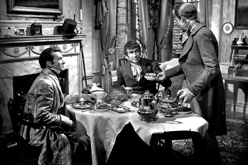 John Mills, Bernard Mills and Alec Guinness in a scene from the David Lean's 1946 film, "Great Expectations."