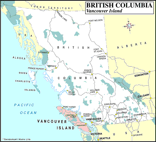 Map of British Columbia