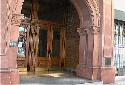 Click to enlarge Bradbury Building doorway. Photo (c) Gnomus, Aug 2001