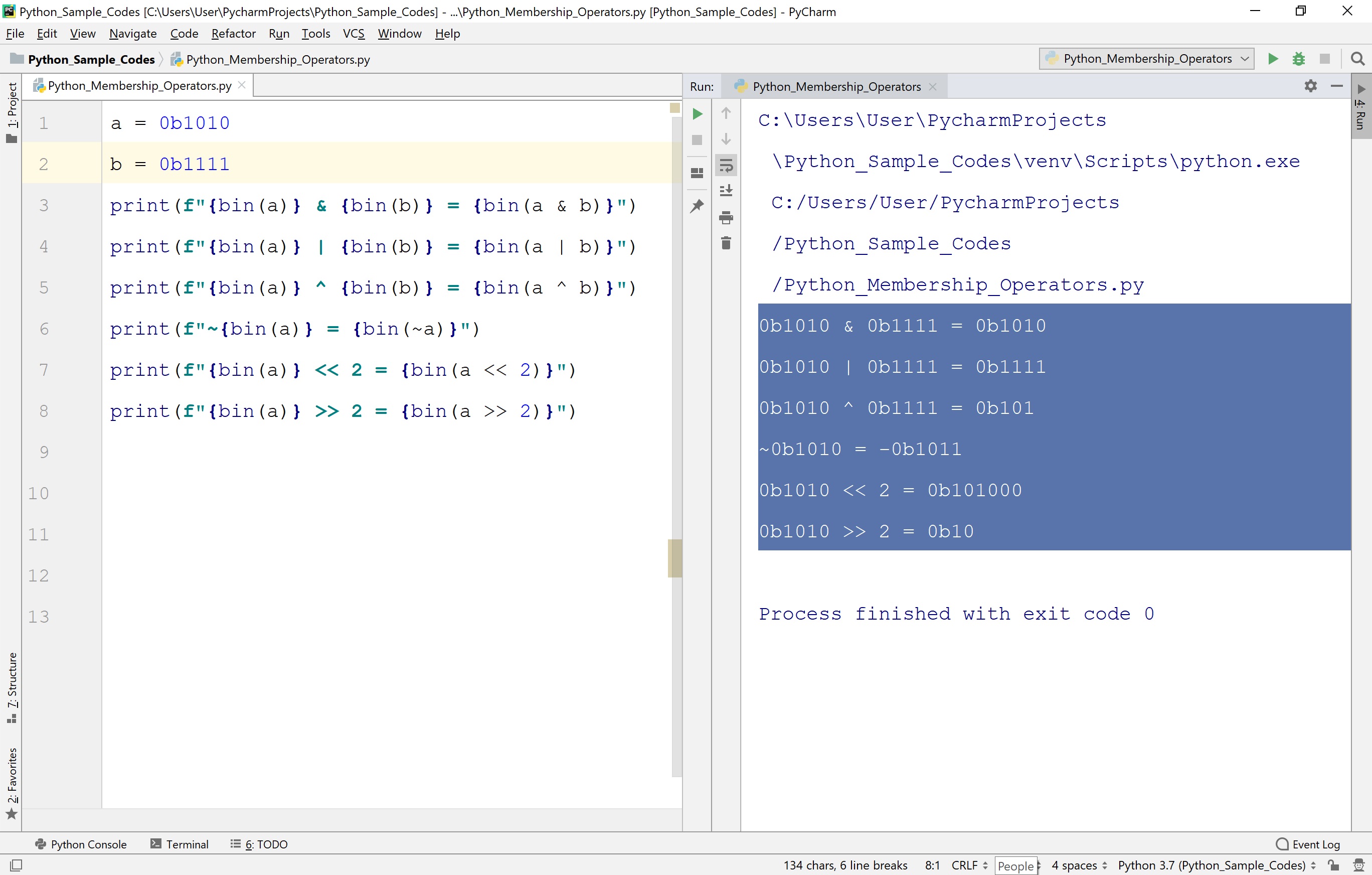 Python Bitwise Operators