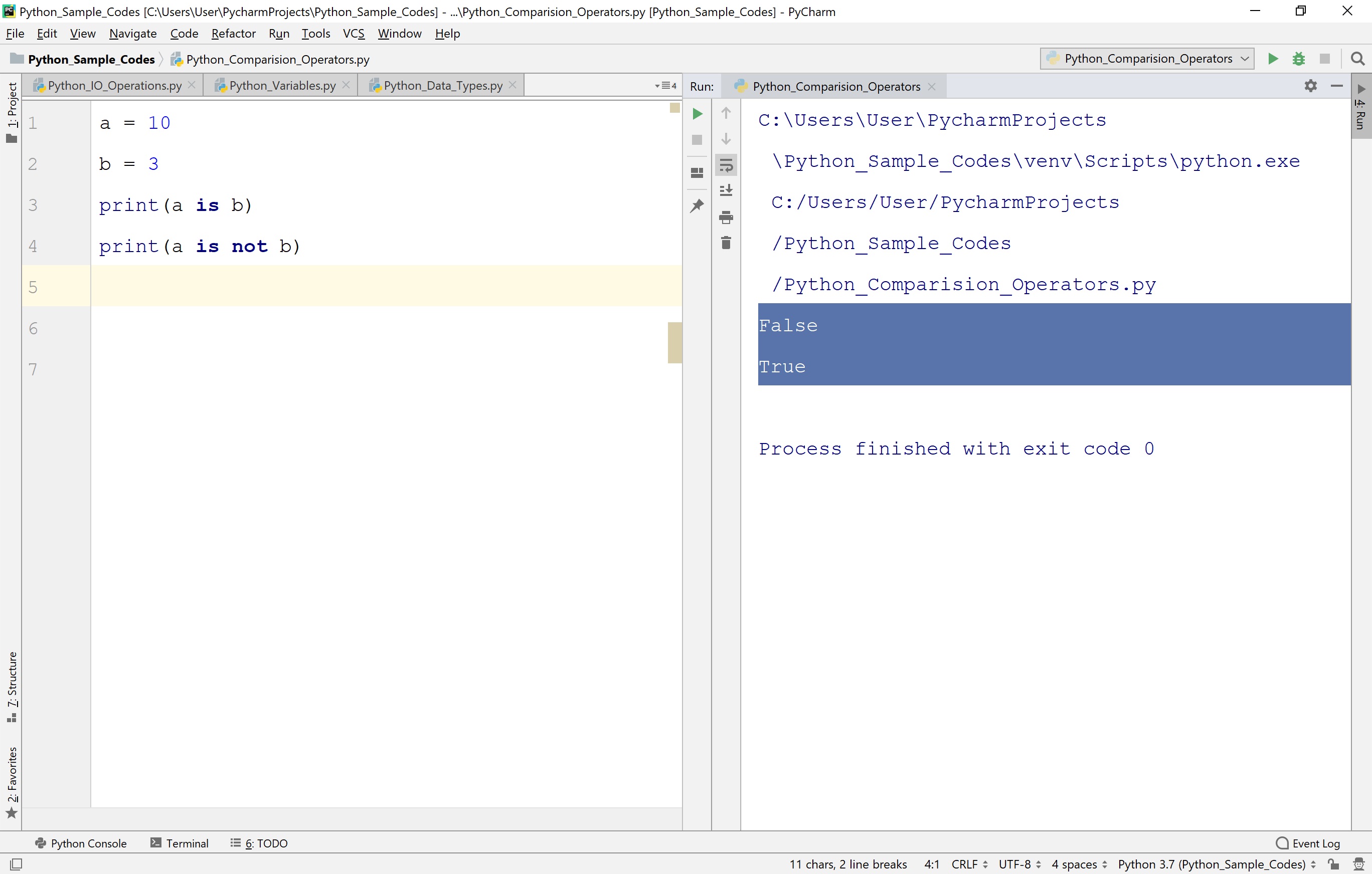 Python Identity Operators