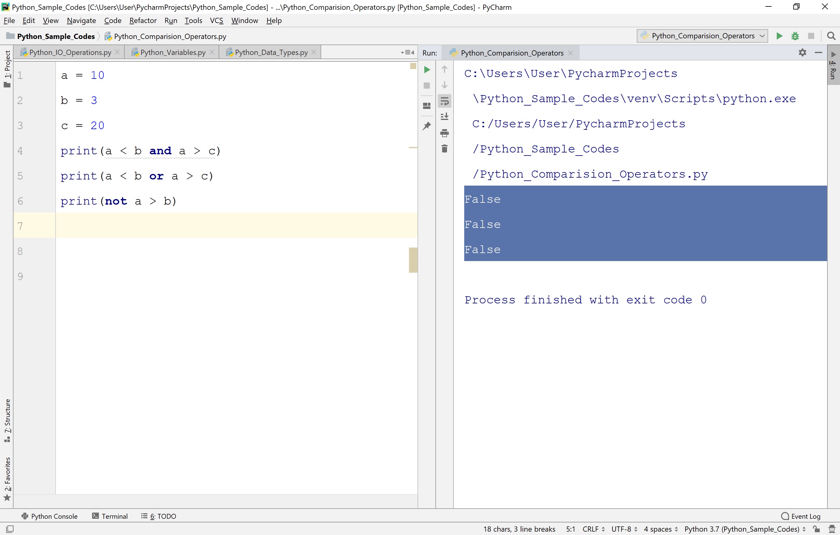 Python Logical Operators