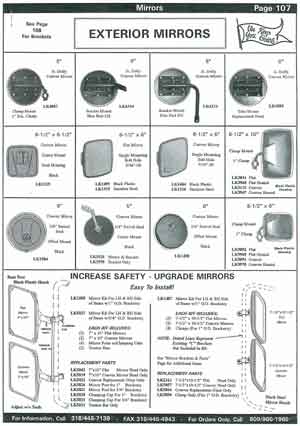 Exterior Rear View Mirrors for School Buses