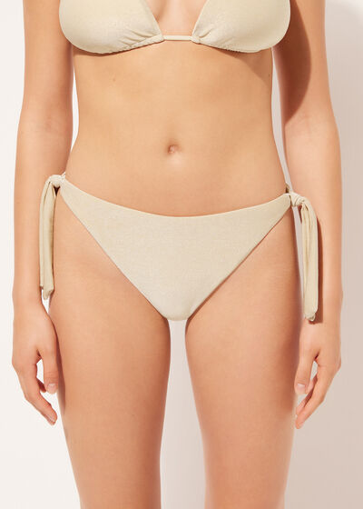 Bikinihose mit Schleifen Golden Gleam