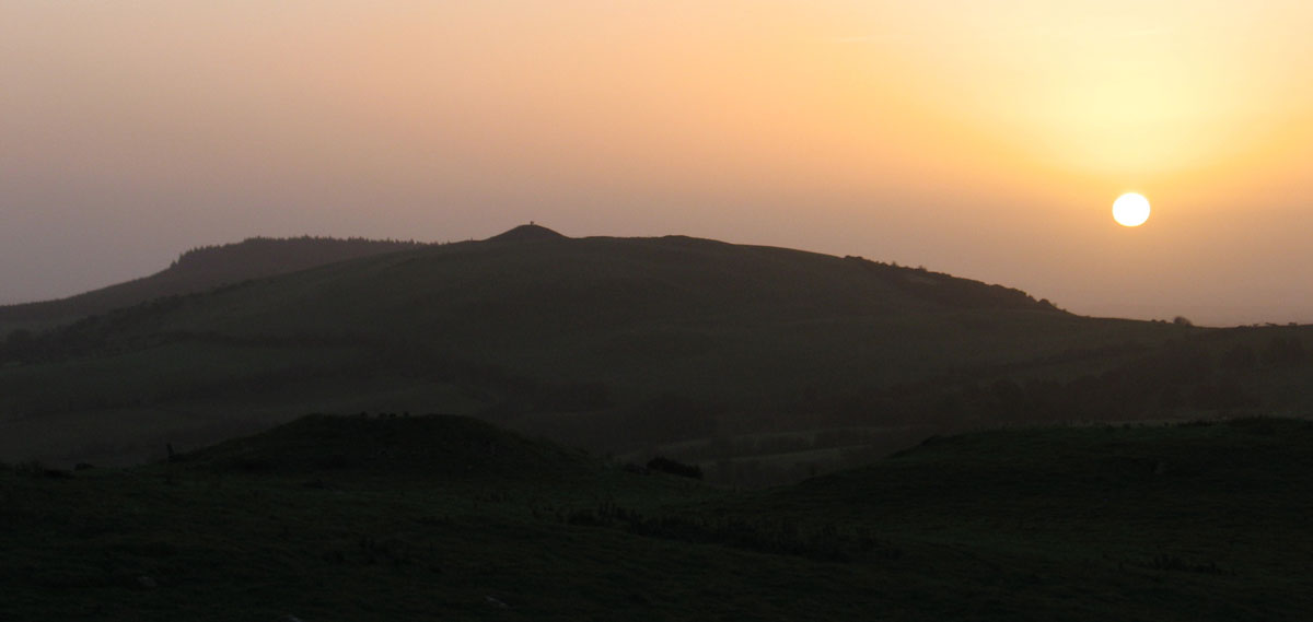 Autumn equinox sunrise viewed from Cairn H.