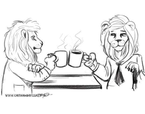 lions-on-break-cartoon-sketch