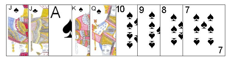 Sample of trump suit if Spades were trump