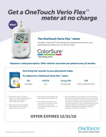 No Charge OneTouch® Meter Coupon