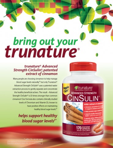 trunature® Advanced Strength CinSulin®, 170 Capsules