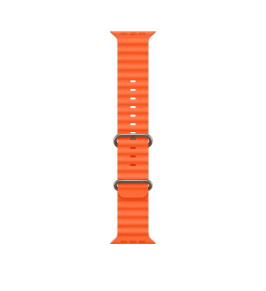 Orange Ocean Band, tubular moulded high-performance fluoroelastomer with titanium buckle