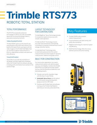 Trimble RTS773 - Datasheet