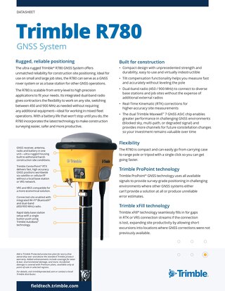 Trimble R780 Datasheet