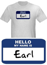 Name Tag Earl t-shirt