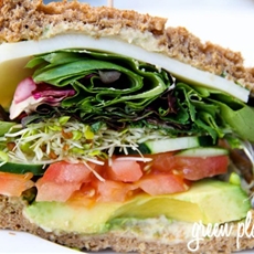 Veggie Sandwich with Avocado Spread