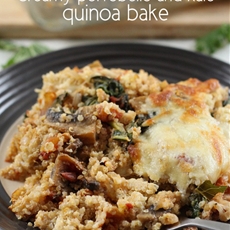 Creamy portobello and kale quinoa bake (giveaway!)