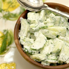 Sour Cream Dill Cucumber Salad