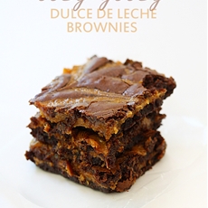 Ooey Gooey Dulce de Leche Brownies