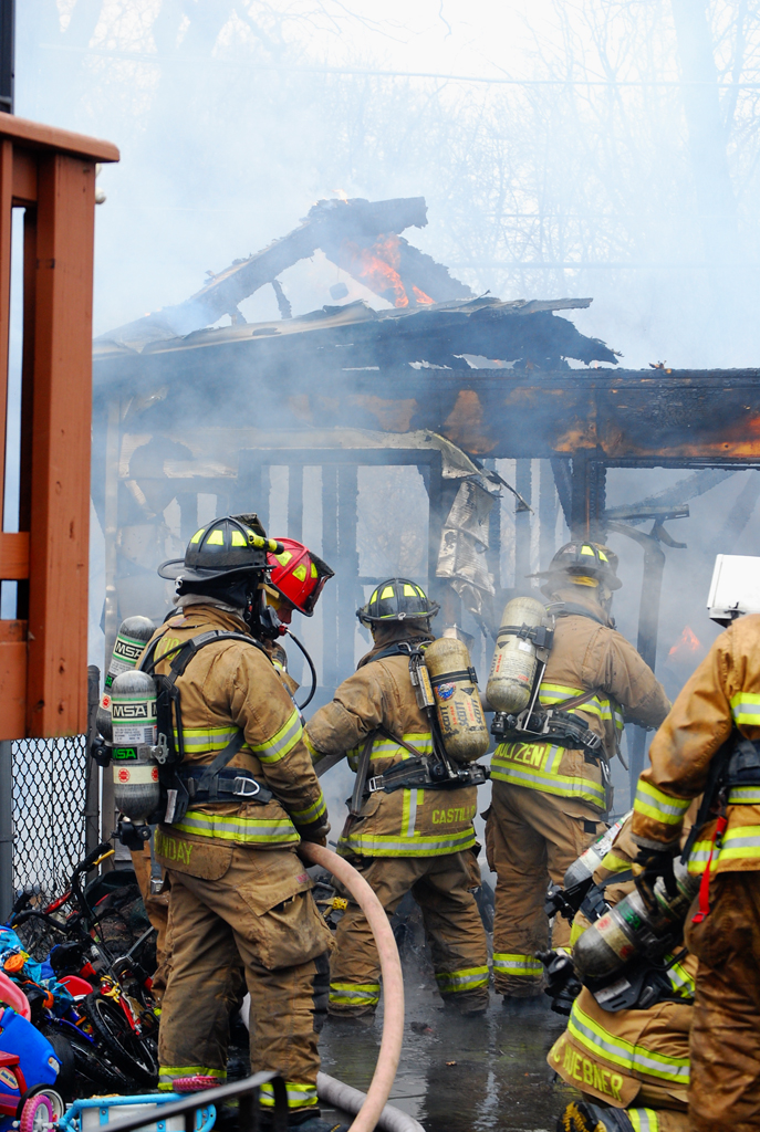 Antioch garage fire 4-6-11 Birchwood