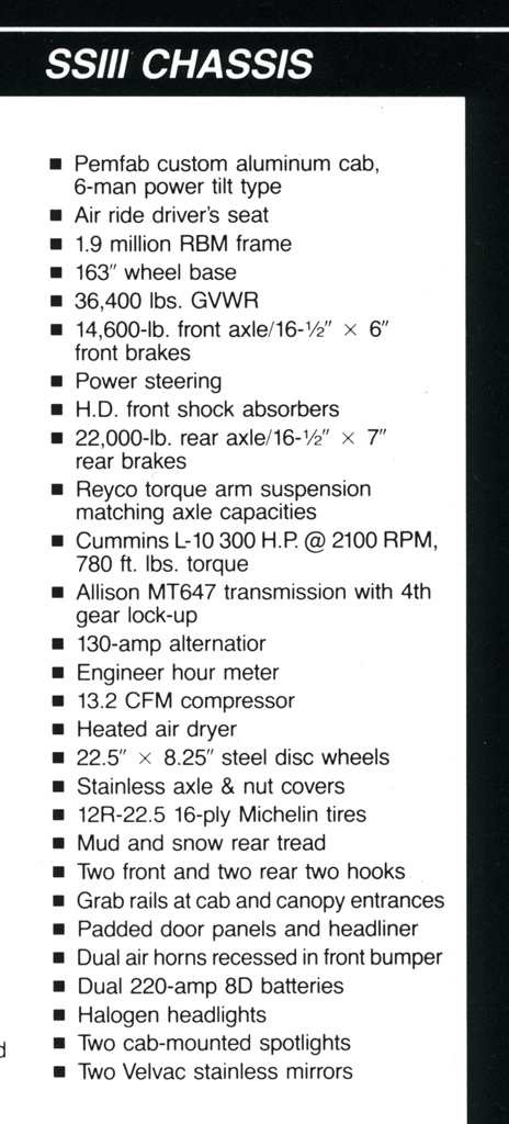 FMC Fire Apparatus Sentinel pumper brochure