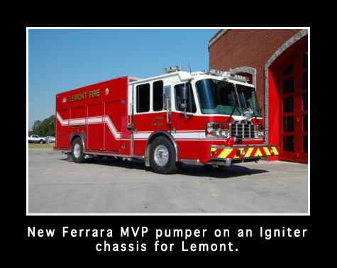 Lemont Fire District Ferrara Igniter MVP engine