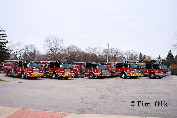 Glenview Fire Department Fleet shot Pierce units